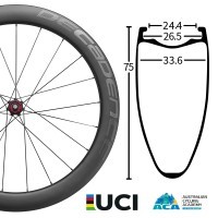 75MM DEEP 33.6MM WIDE 24.4MM INT STEEL SPOKE 1550GR & Free Shipping Worldwide